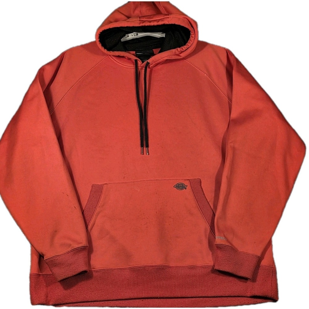 Dickies Performance Hoodie Men's XL Red Pullover‎ Fleece Lined Workwear
